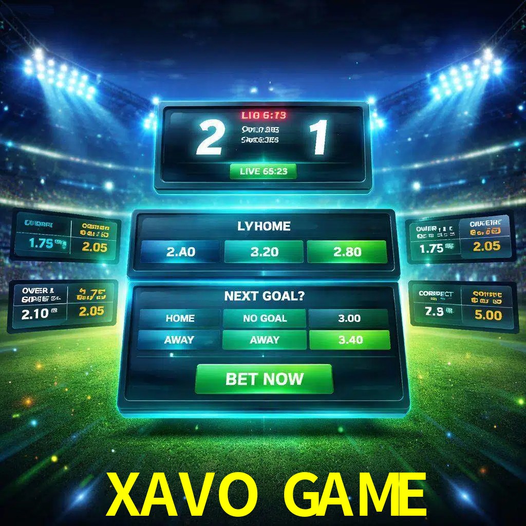 Vista de apuestas en vivo XAVO GAME durante un partido en curso